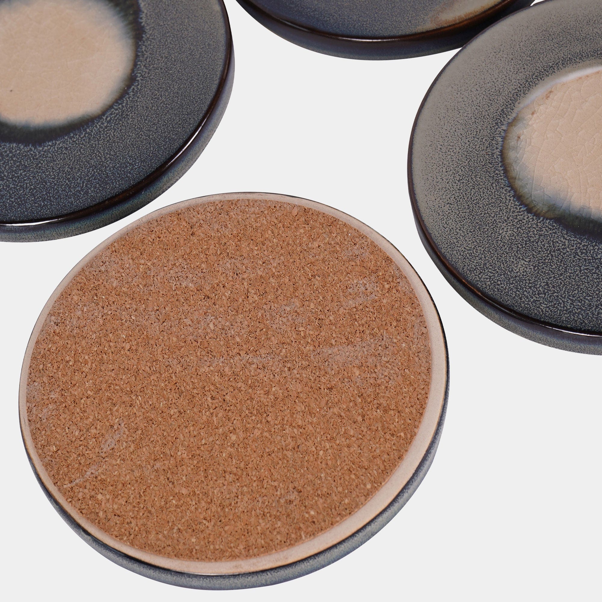 Medway - Reactive Glaze Blue Coaster Set of 4