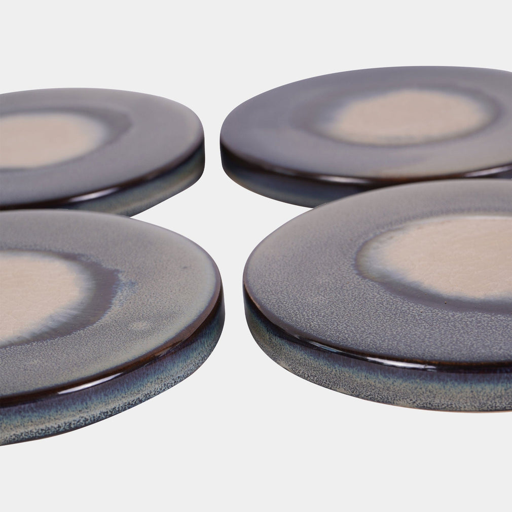 Medway - Reactive Glaze Blue Coaster Set of 4