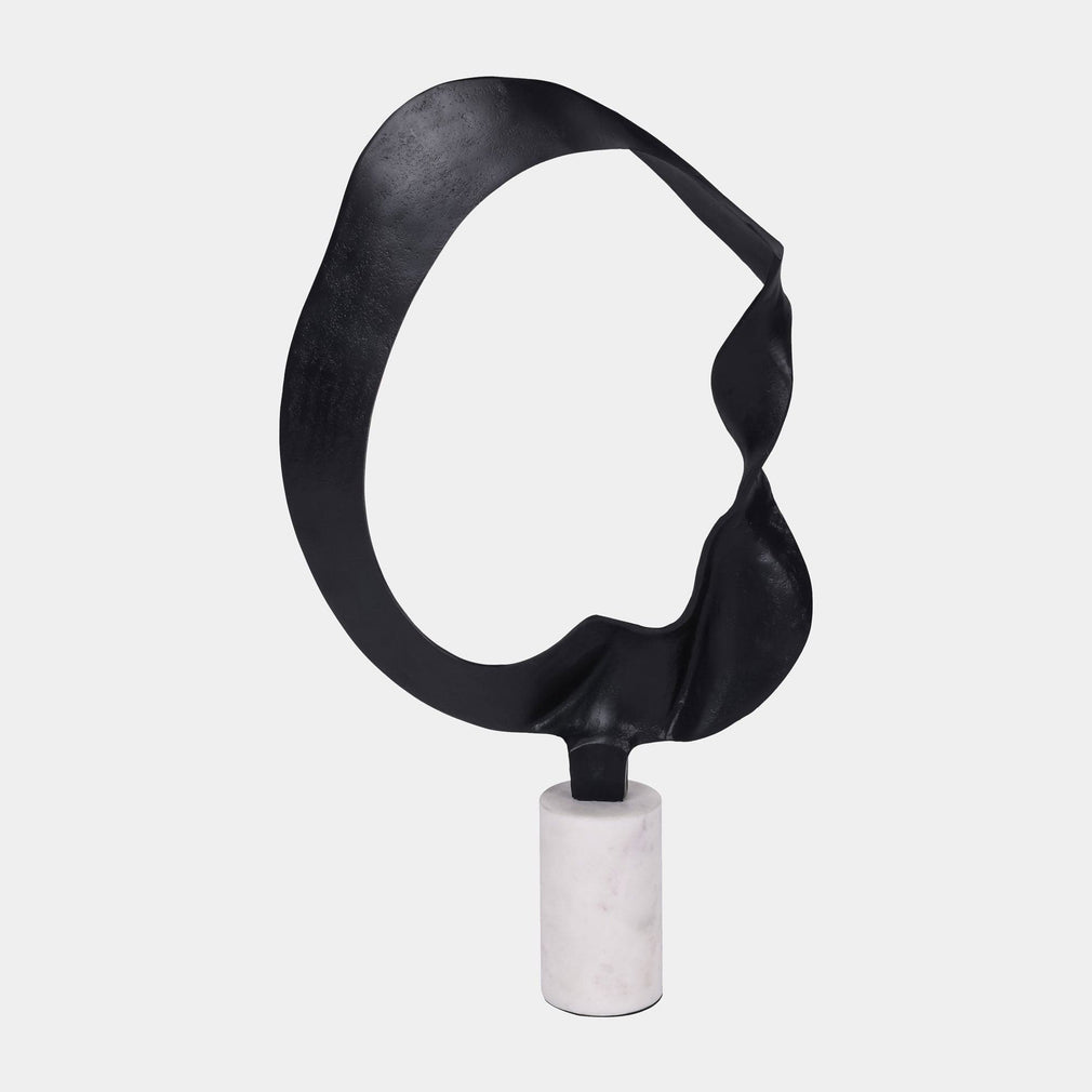 Kentford - Sculpture on Marble Base, Black