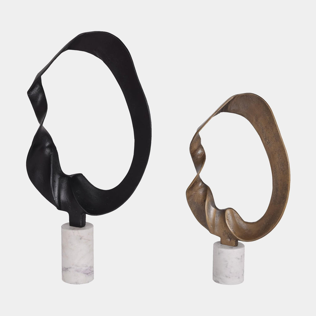 Kentford - Sculpture on Marble Base, Bronze