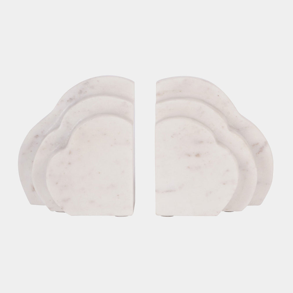 Genoa - Marble Cloud Bookends