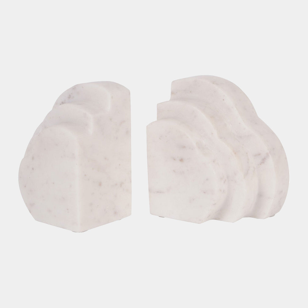 Genoa - Marble Cloud Bookends
