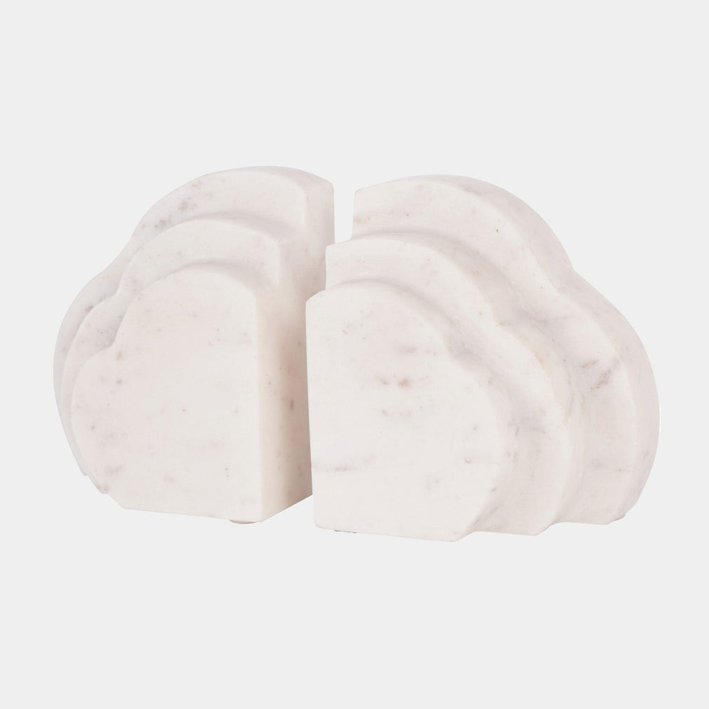 Genoa - Marble Cloud Bookends