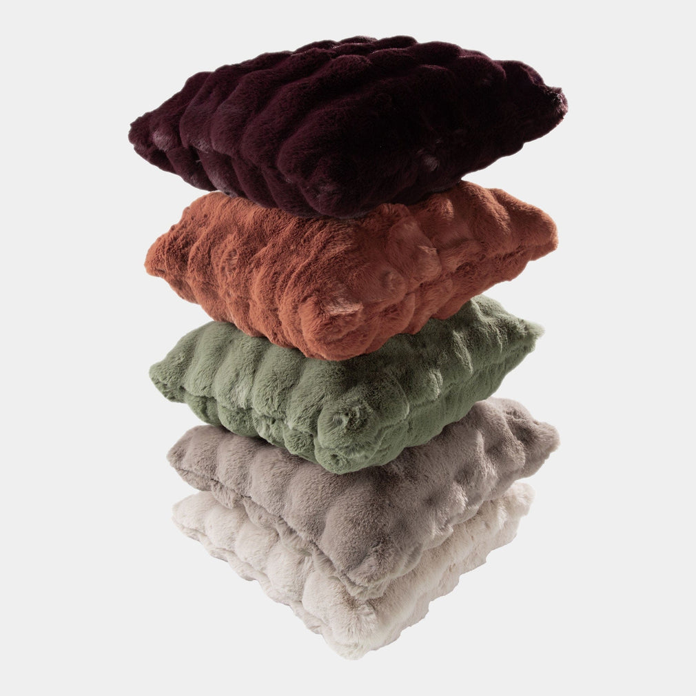 Glam Faux Fur Cushion Taupe 50x50cm