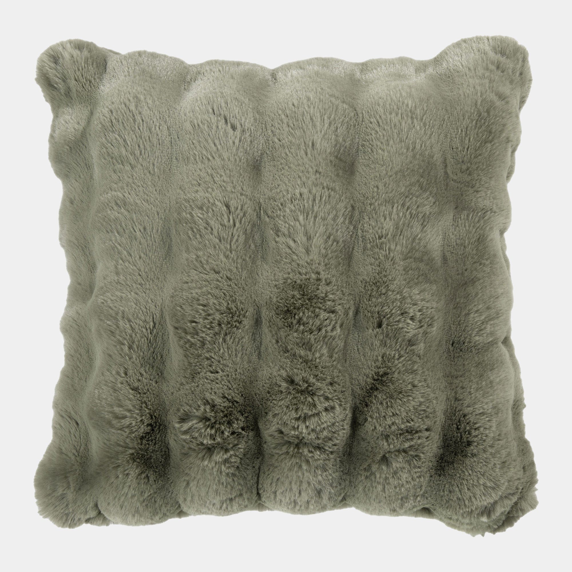Glam Faux Fur Cushion Sage 50x50cm