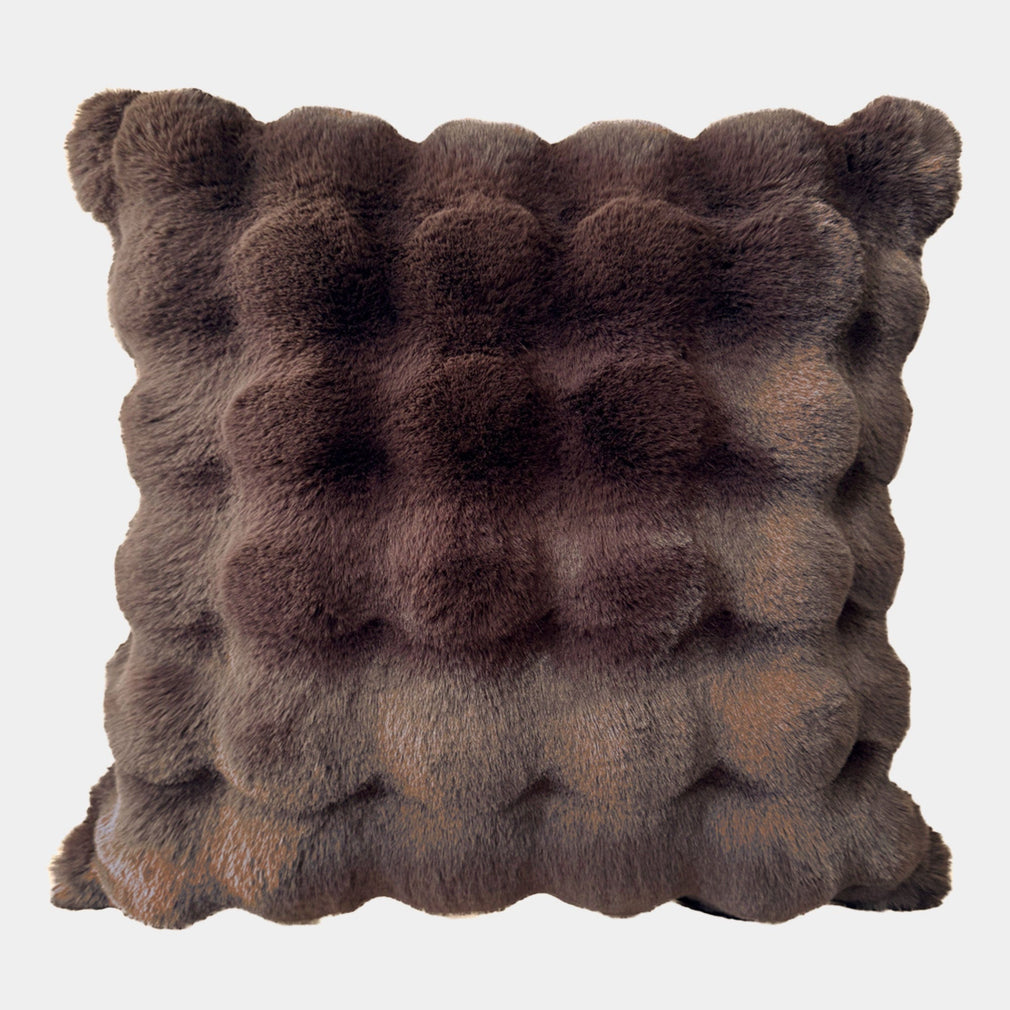 Glam - Chocolate Faux Fur Cushion 50x50cm