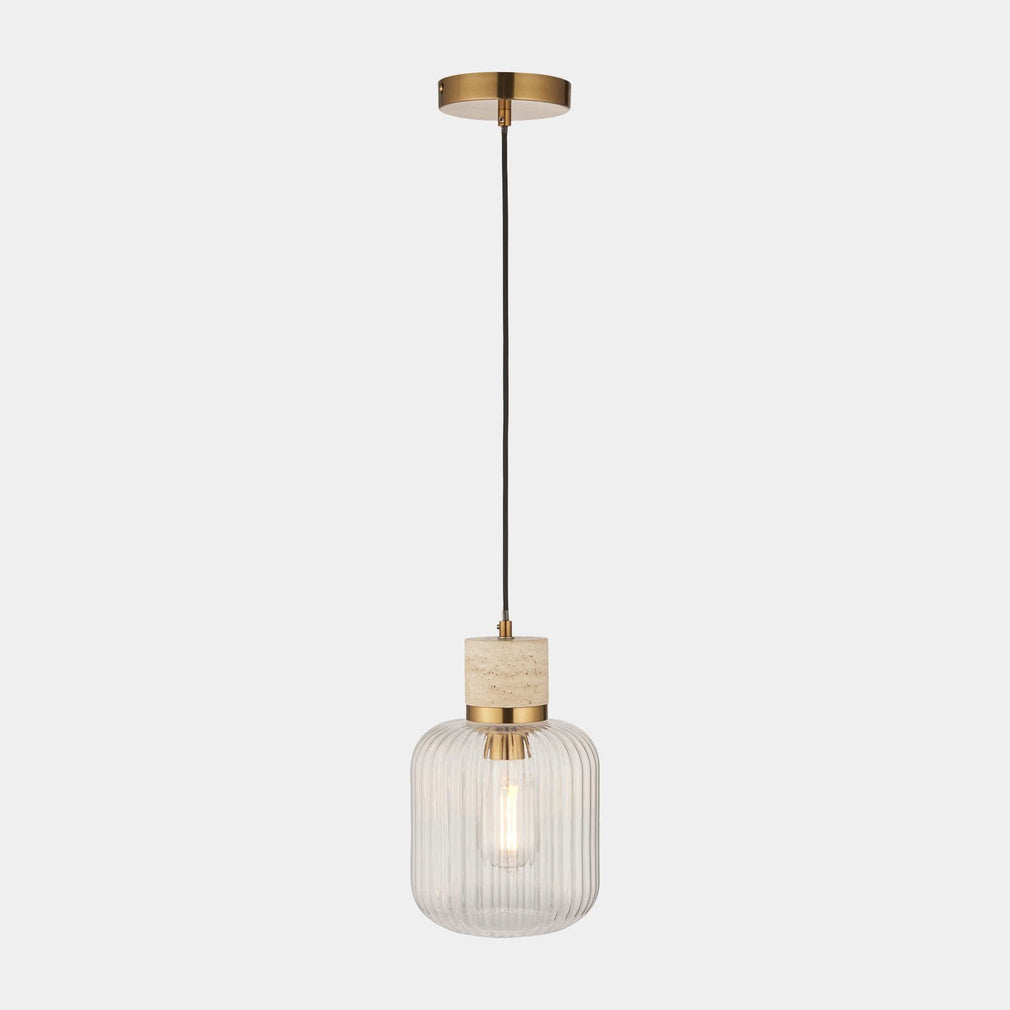 Cavern - Pendant Ceiling Light, Beige Marble