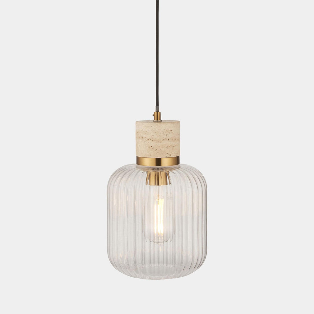 Cavern - Pendant Ceiling Light, Beige Marble