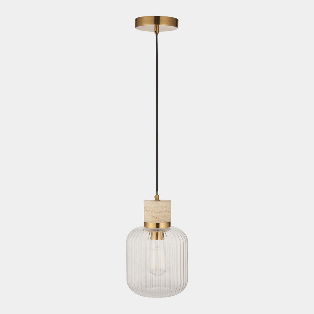 Cavern - Pendant Ceiling Light, Beige Marble