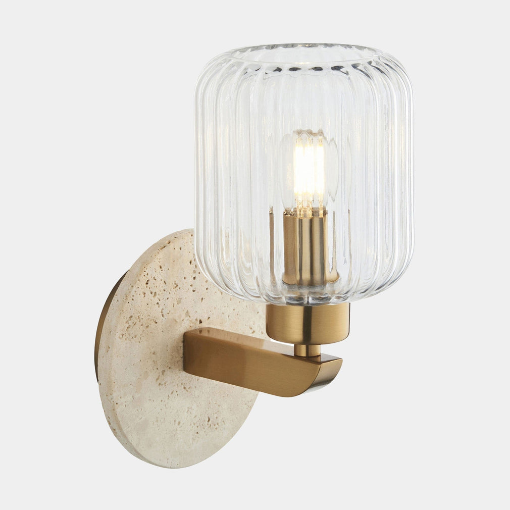 Cavern - Wall Light, Beige Marble