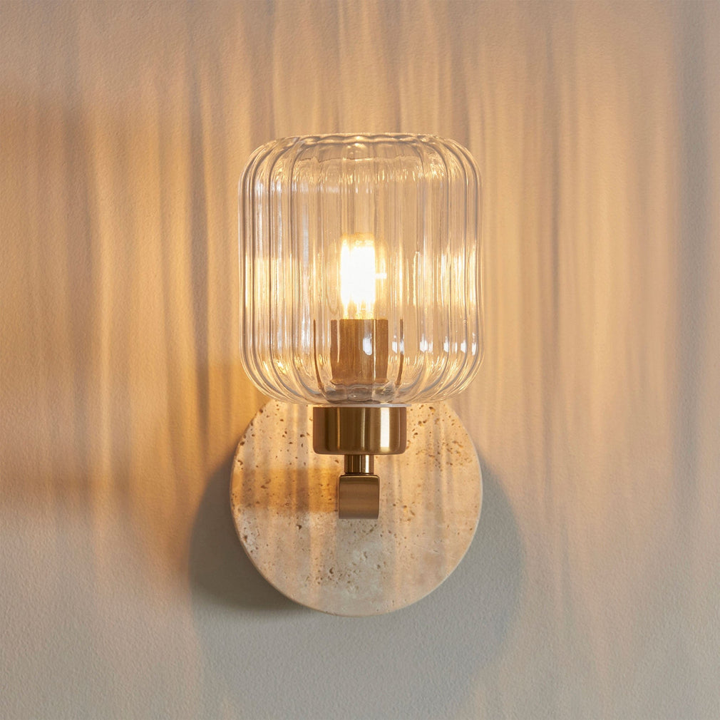 Cavern - Wall Light, Beige Marble