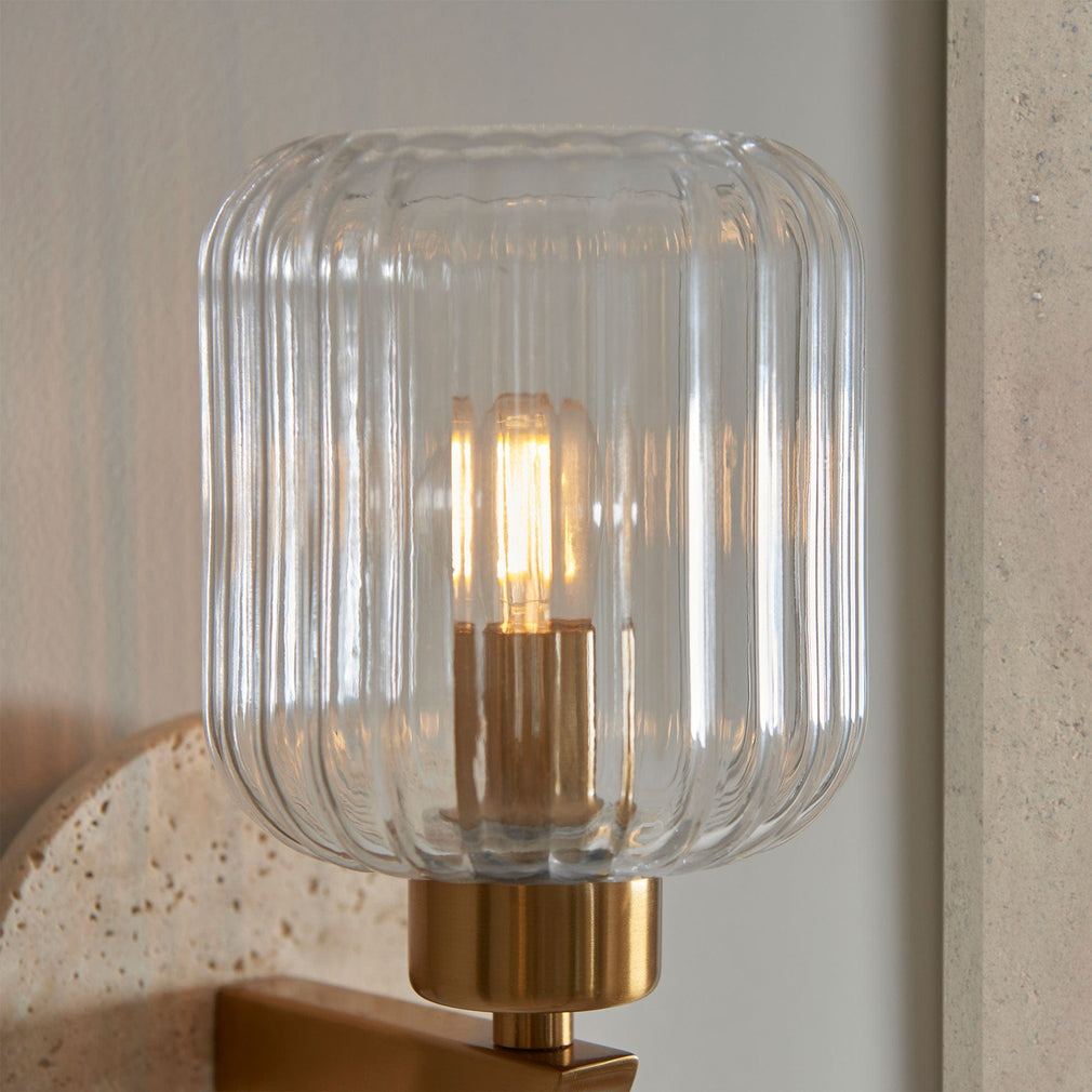 Cavern - Wall Light, Beige Marble