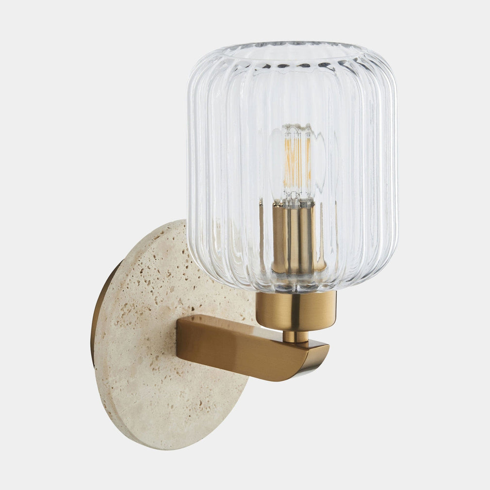 Cavern - Wall Light, Beige Marble