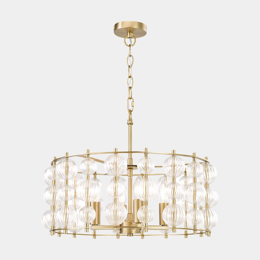 Mona - Satin Gold 4 Light Ceiling Pendant
