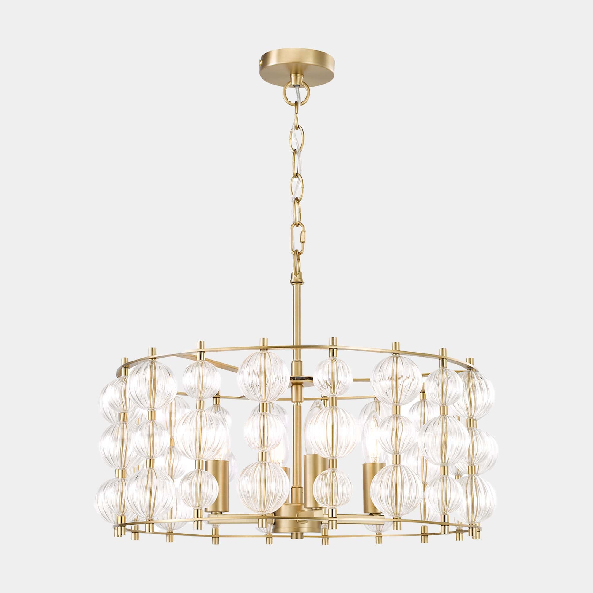 Mona - Satin Gold 4 Light Ceiling Pendant