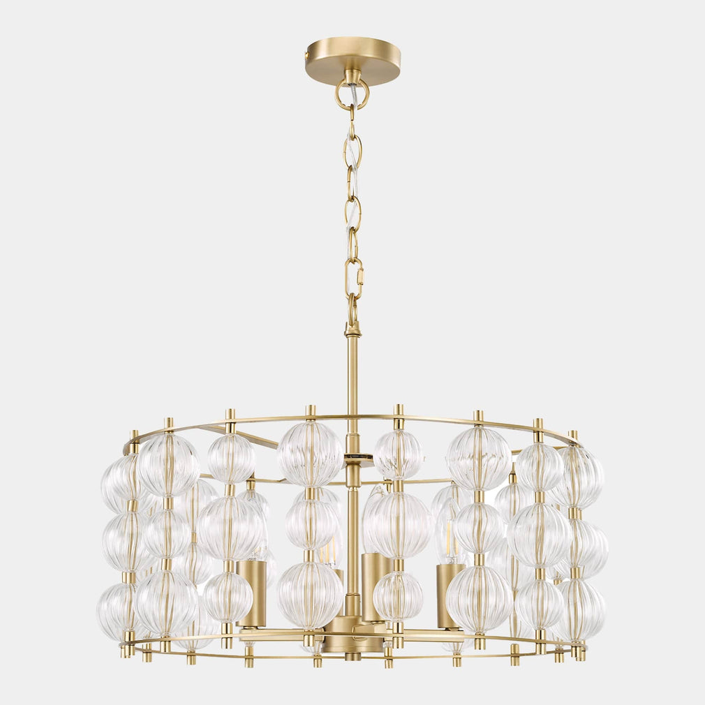 Mona - Satin Gold 4 Light Ceiling Pendant