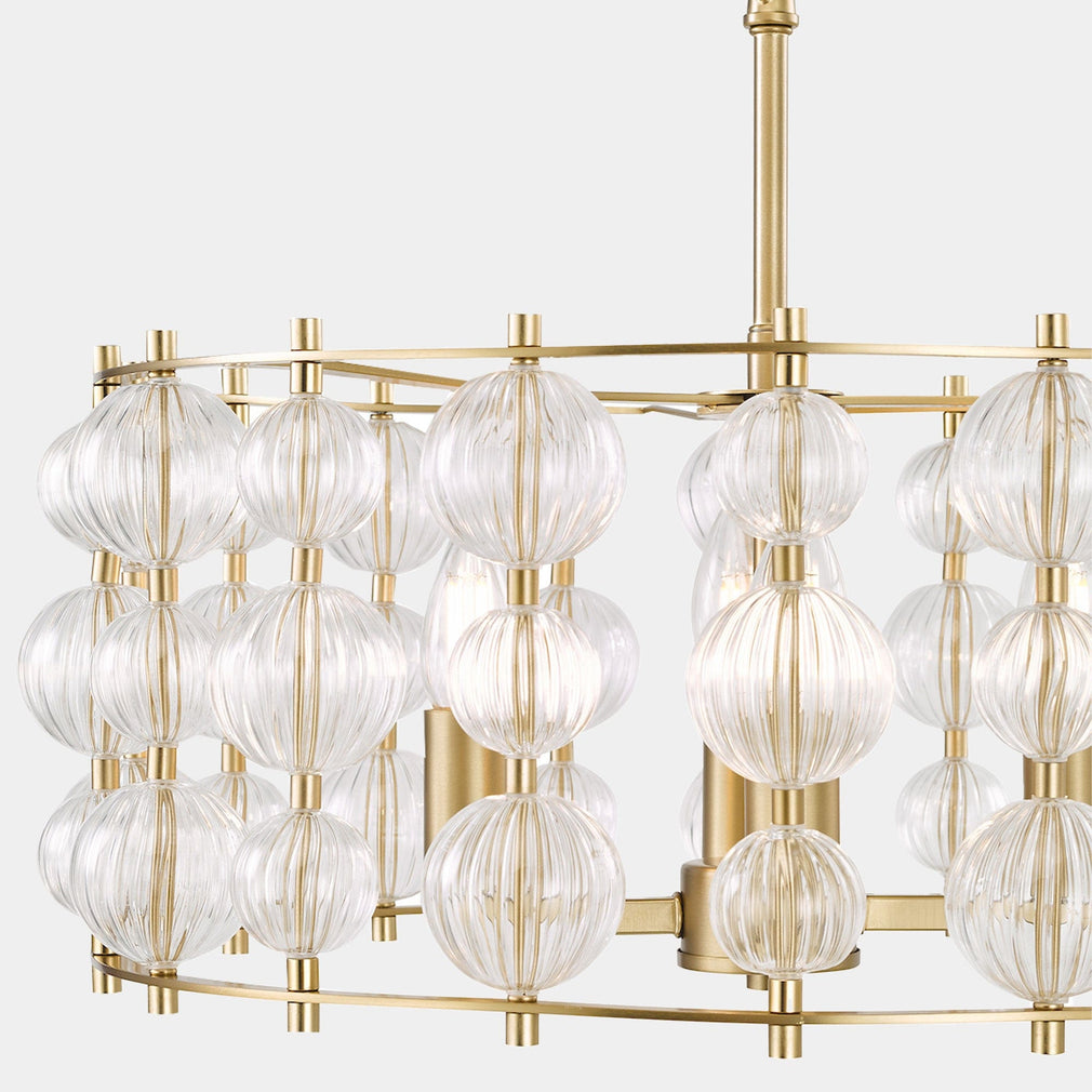 Mona - Satin Gold 4 Light Ceiling Pendant