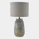 Kaja - Grey and Brass Table Lamp