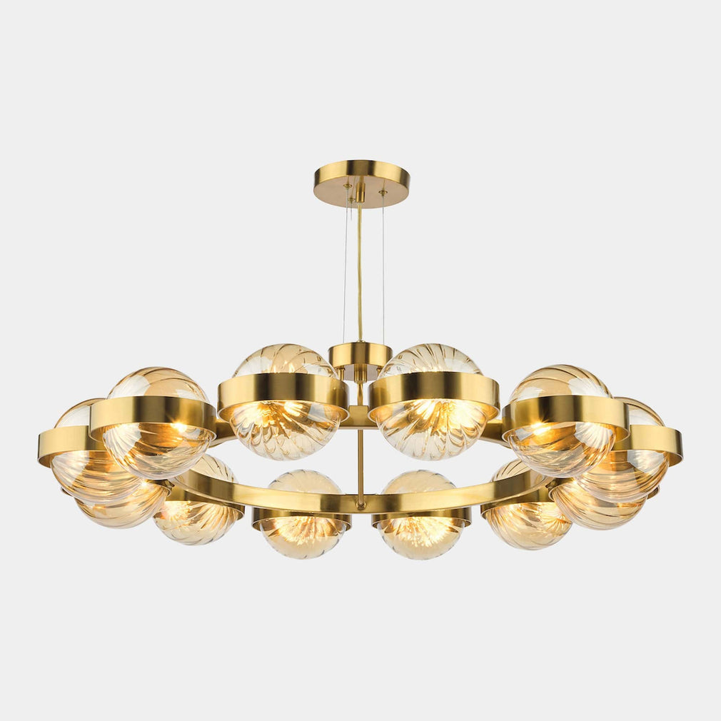 Blaise - Antique Gold 12 Light Ceiling Pendant