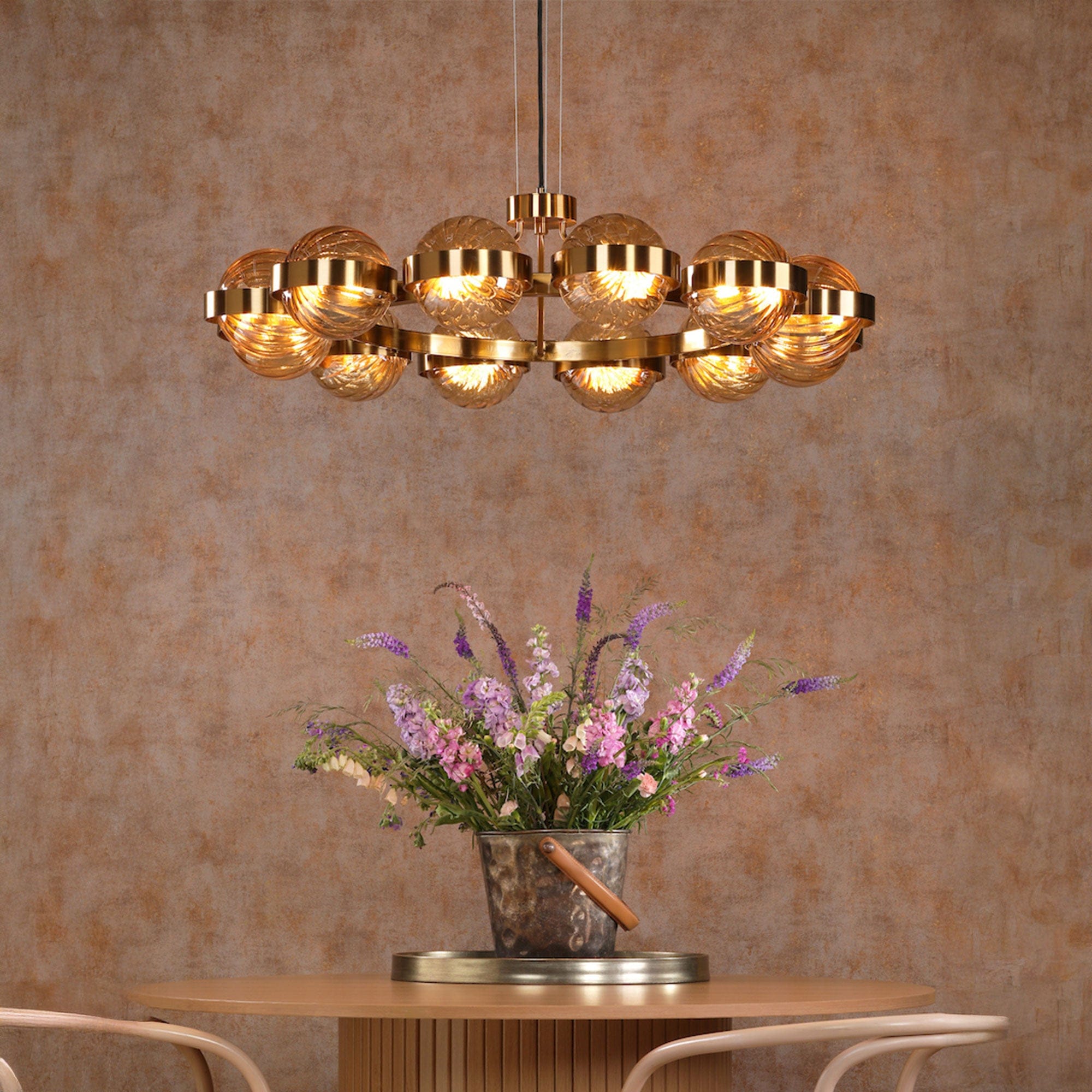 Blaise - Antique Gold 12 Light Ceiling Pendant