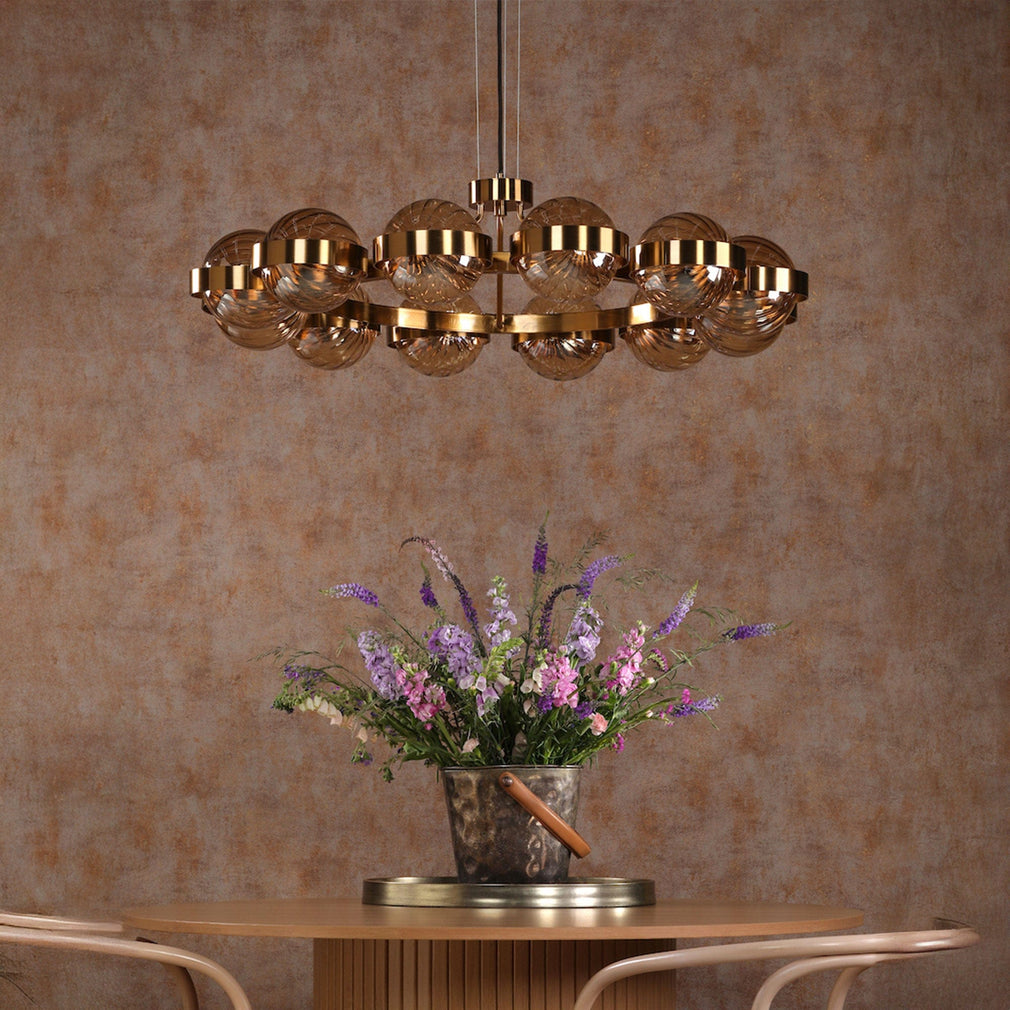 Blaise - Antique Gold 12 Light Ceiling Pendant