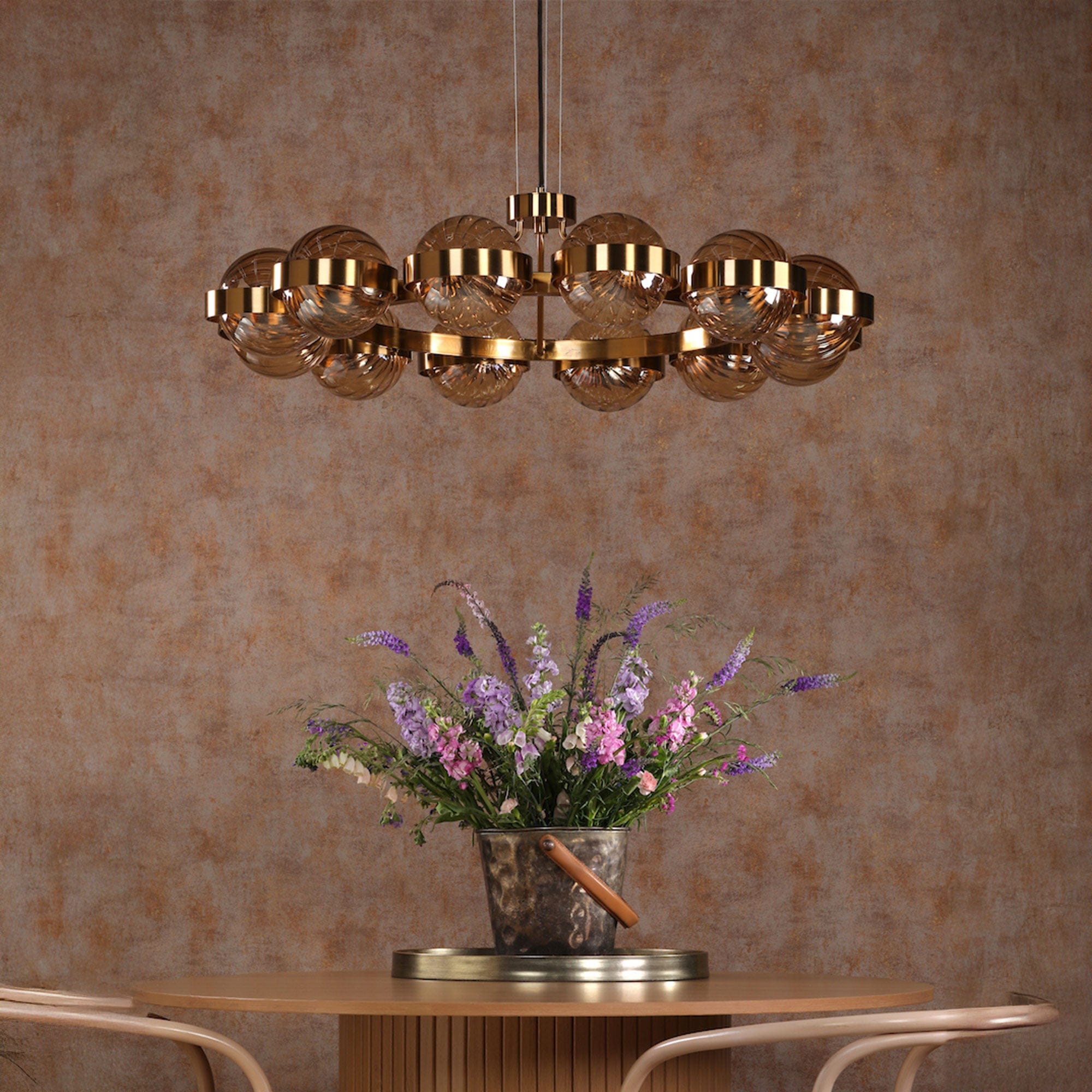 Blaise - Antique Gold 12 Light Ceiling Pendant