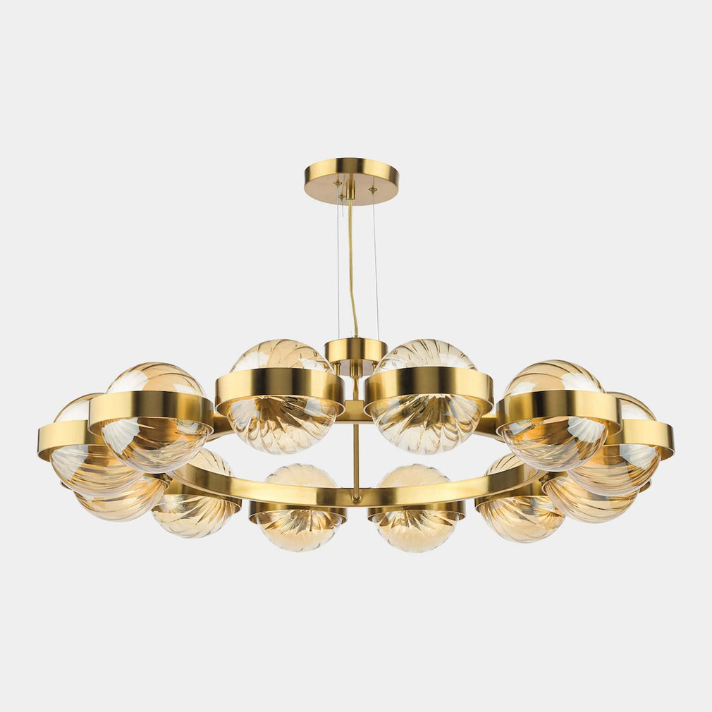 Blaise - Antique Gold 12 Light Ceiling Pendant