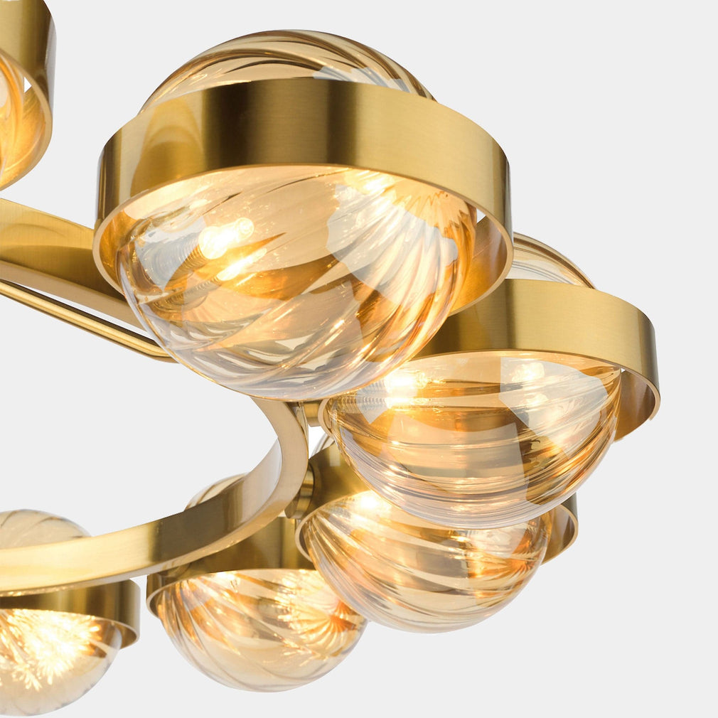 Blaise - Antique Gold 12 Light Ceiling Pendant