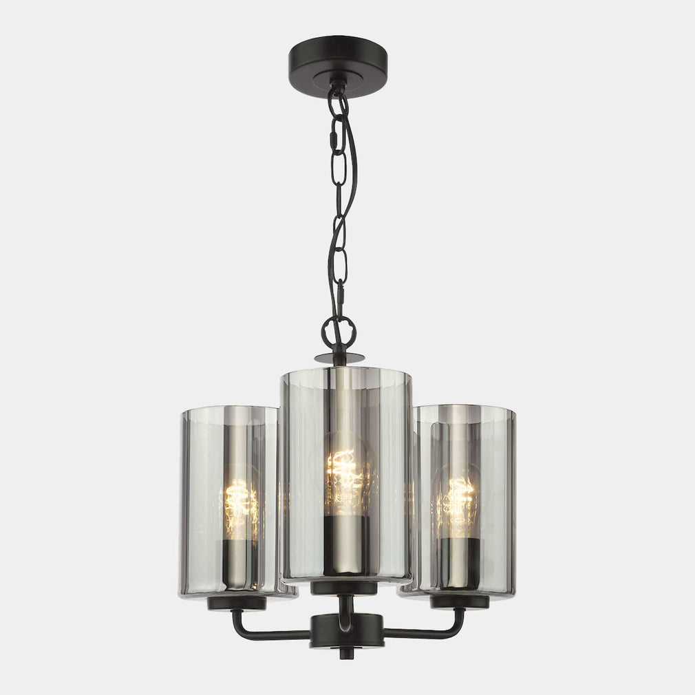 Berger - Satin Black 3 Light Ceiling Pendant