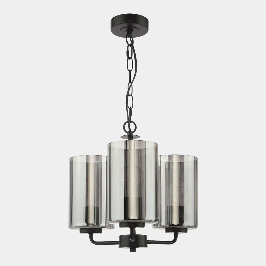 Berger - Satin Black 3 Light Ceiling Pendant