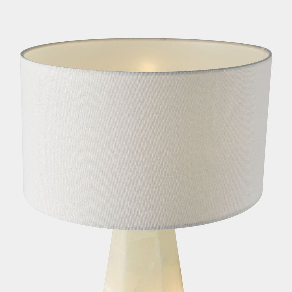 Rasima - Alabaster and Matt Antique Brass Table Lamp Base Only