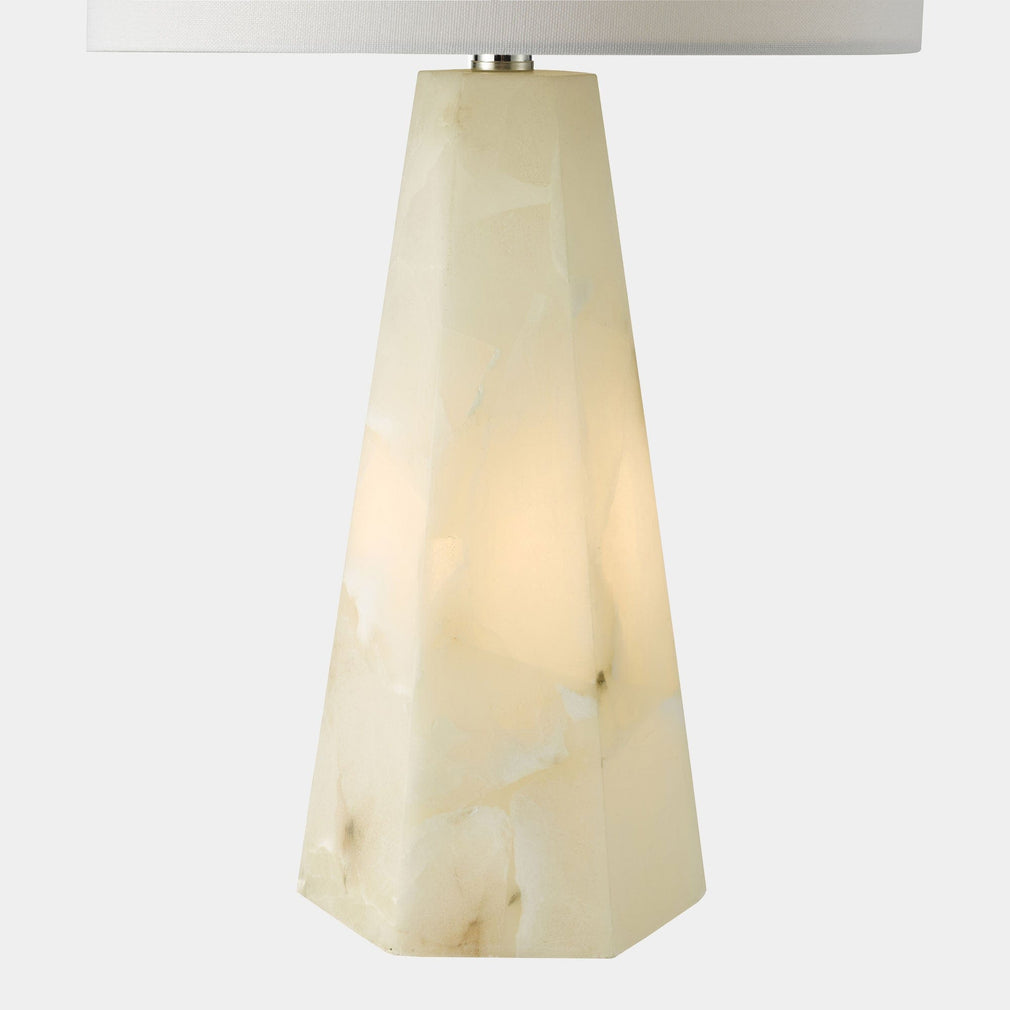 Rasima - Alabaster and Matt Antique Brass Table Lamp Base Only