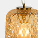 Lanzo - Natural Brass and Amber Glass Pendant