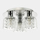 Carey - Polished Chrome and Glass 3 Light Bathroom Flush Light