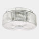 Enola - Polished Chrome and Ribbed Glass 3 Light Flush