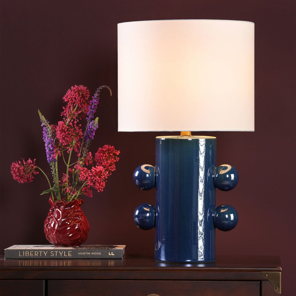 Hale - Blue and Polished Chrome Table Lamp