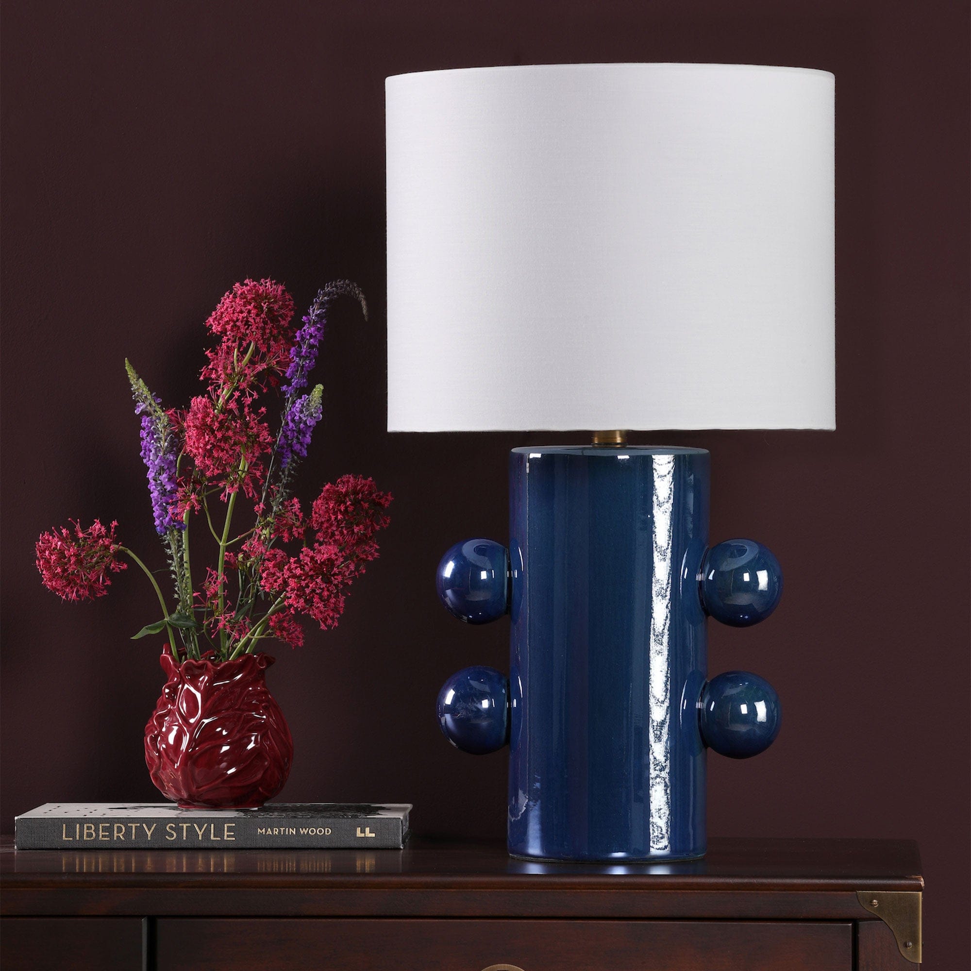 Hale - Blue and Polished Chrome Table Lamp