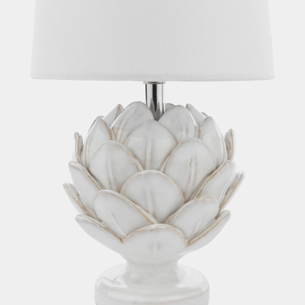Laura Ashley Artichoke - Twin Pack White Table Lamp