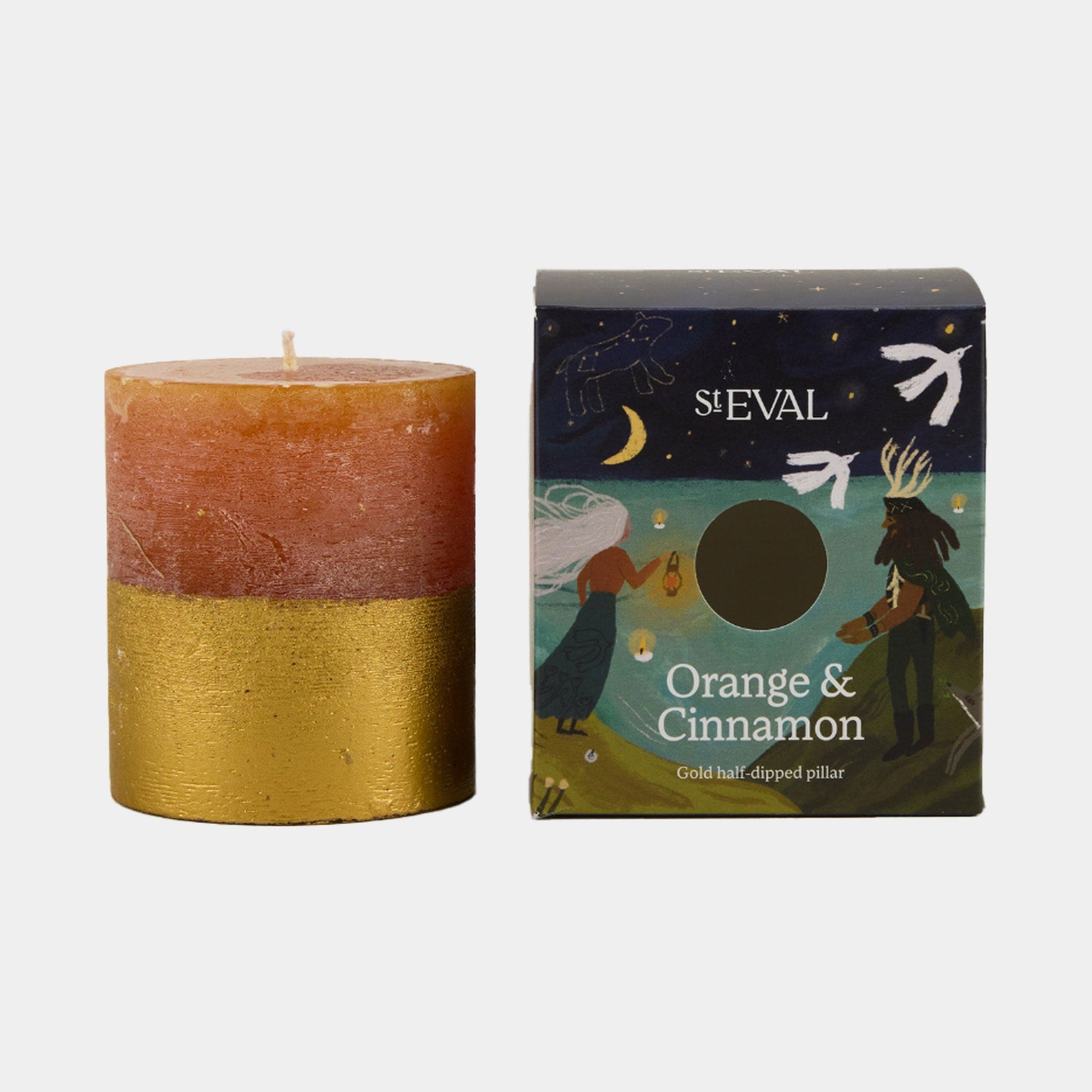 St Eval - Festive Orange & Cinnamon Pillar Candle