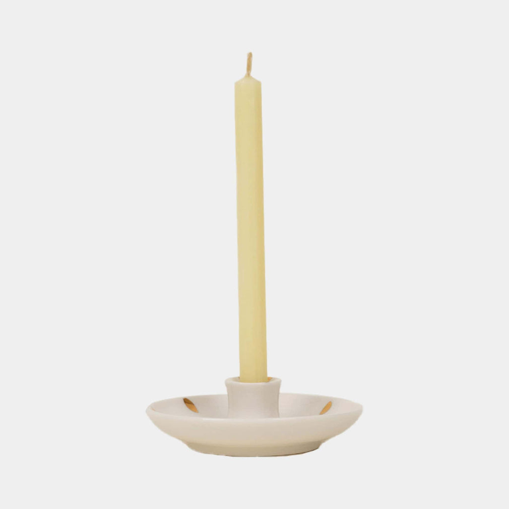 St Eval - Gold Brushmarks Candle Holder