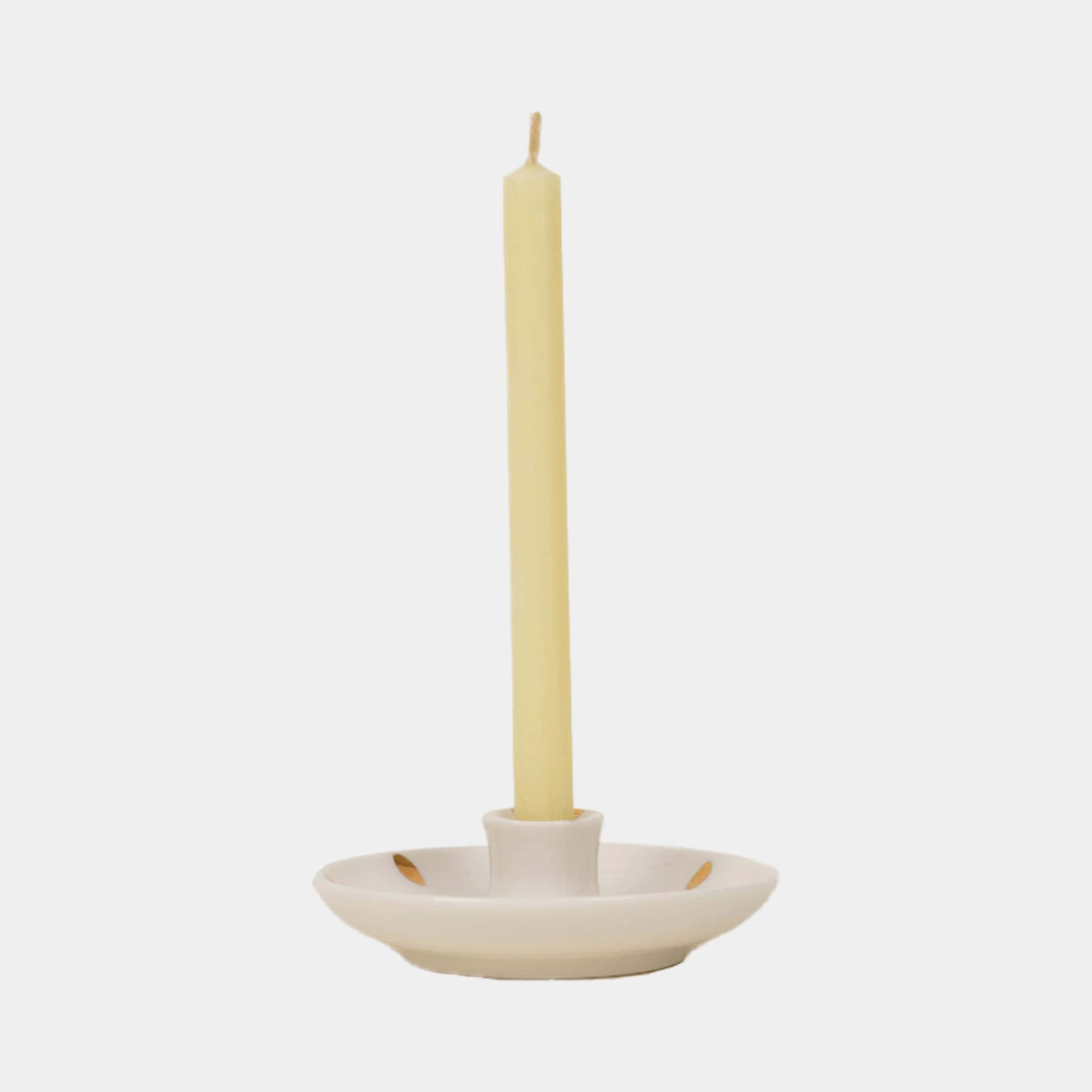 St Eval - Gold Brushmarks Candle Holder