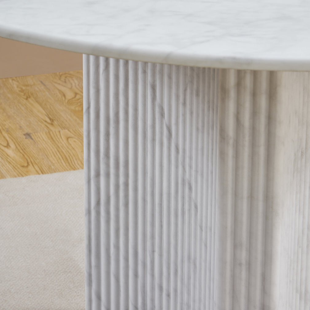 Cloud - Marble Effect Round Dining Table