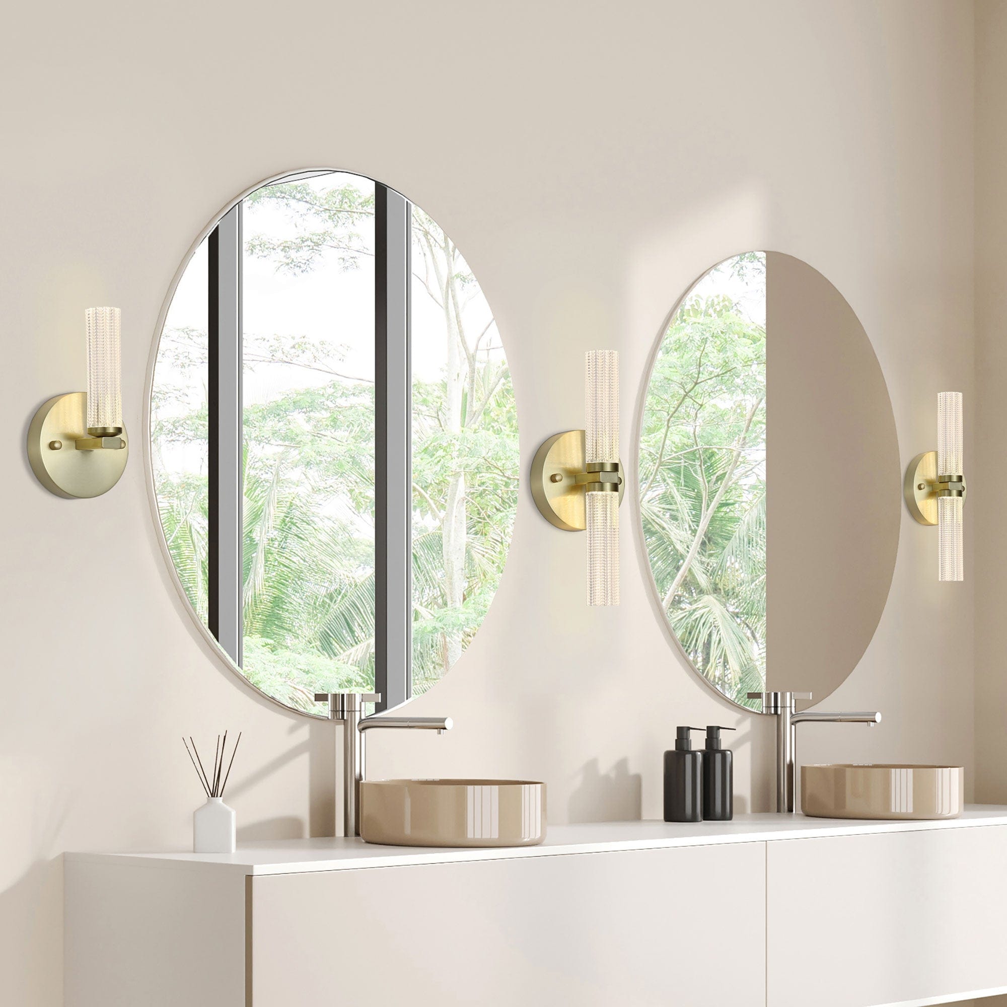 Glen - LED Wall Light, Satin Brass