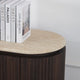 Asmara - Walnut TV Unit, Marble Effect Top
