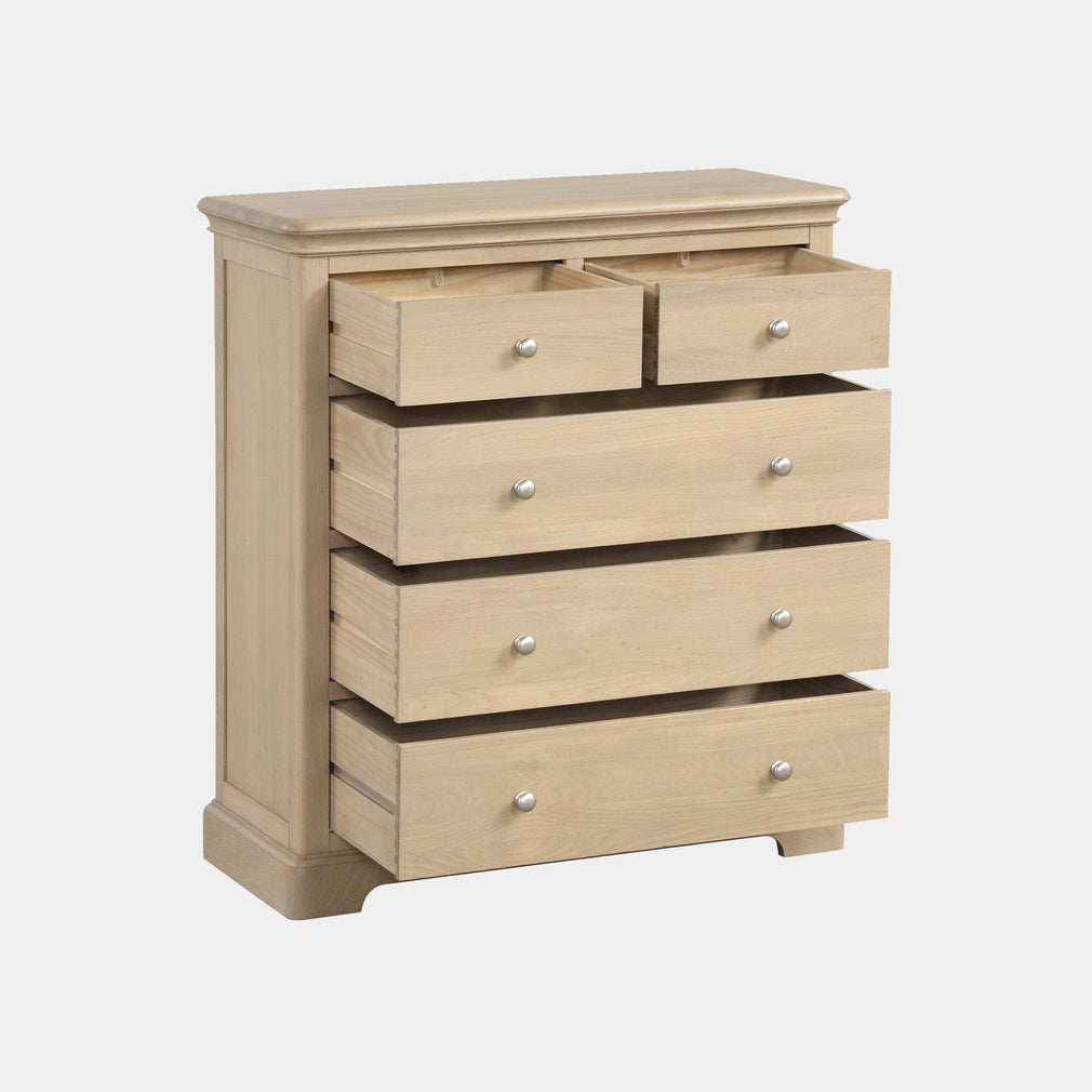 Ravenswood Oak - 5 Drawer Wide Chest, Oak