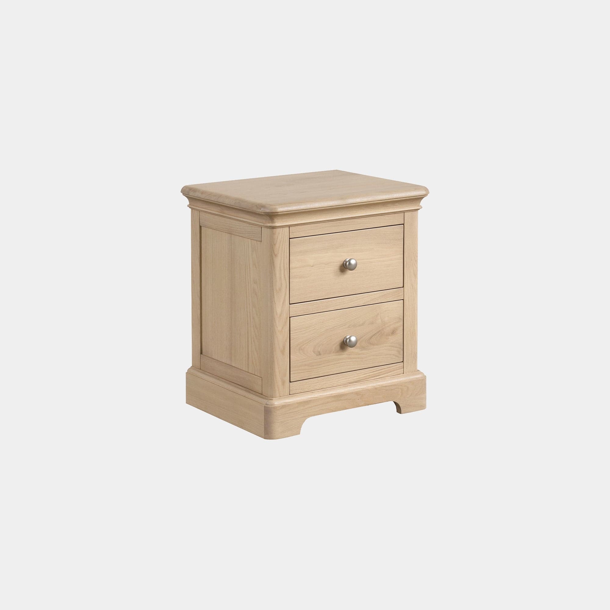 Ravenswood Oak - 2 Drawer Bedside Table, Oak