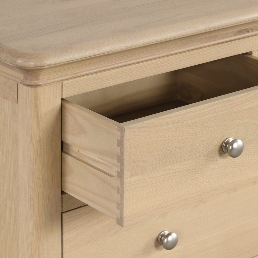 Ravenswood Oak - 2 Drawer Bedside Table, Oak
