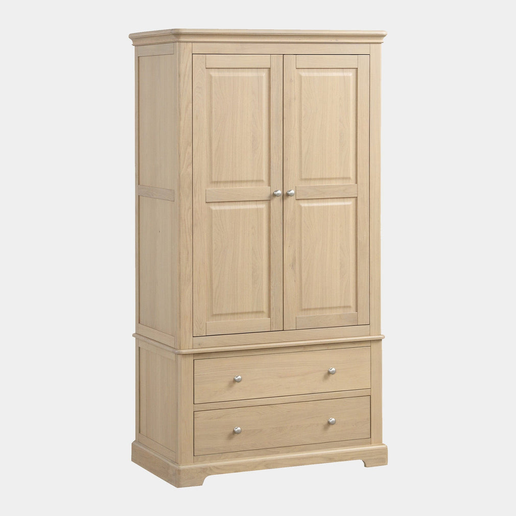 Ravenswood Oak - 2 Door 2 Drawer Wardrobe, Oak