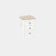 Ravenswood White - 3 Drawer Bedside Table, White