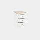 Ravenswood White - 3 Drawer Bedside Table, White